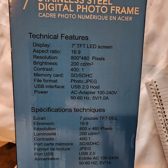 Sylvania 7" digital photo frame. - Picture 4 of 5